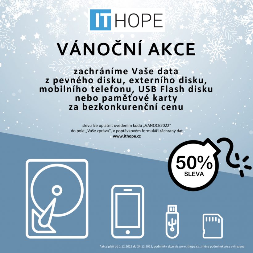 Záchrana dat Akce Vánoce 2022